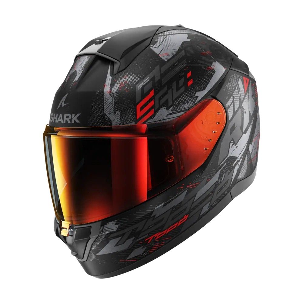 SHARK integral motorcycle helmet RIDILL 2 MOLOKAI matt black / anthracite / red