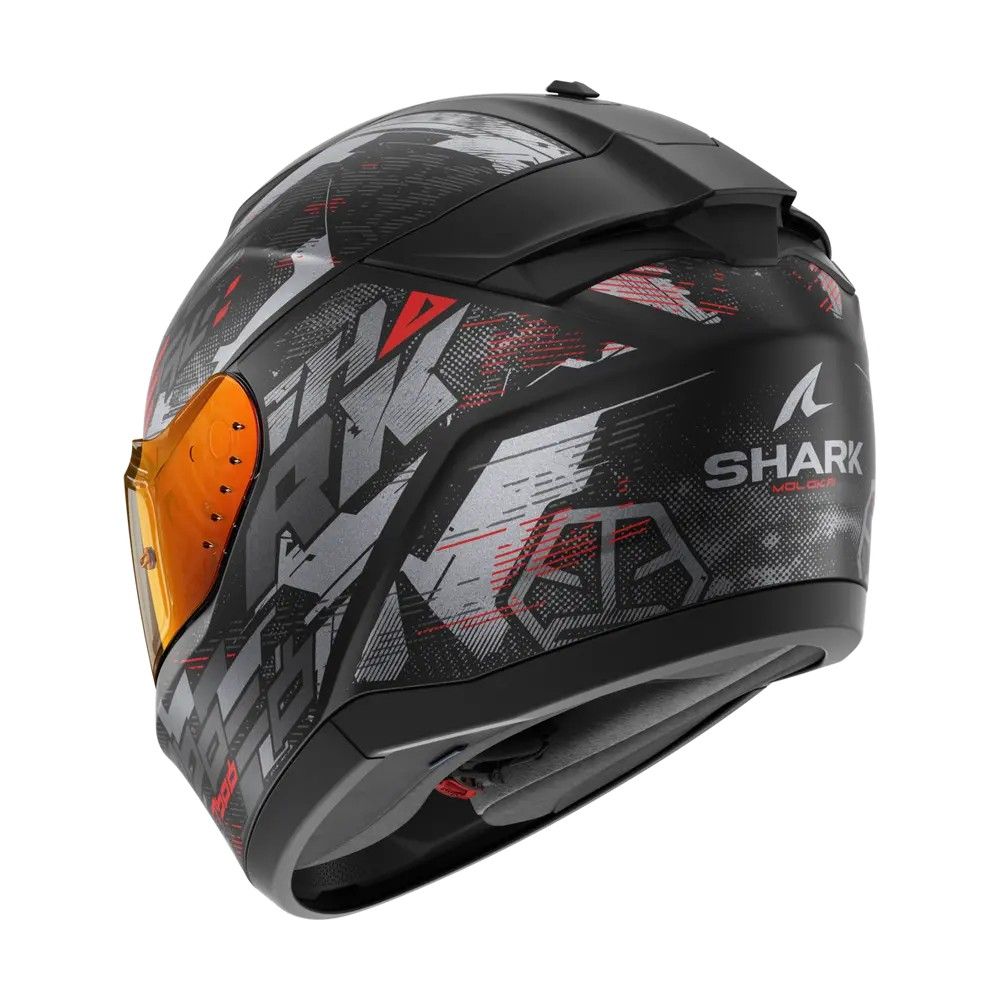 SHARK integral motorcycle helmet RIDILL 2 MOLOKAI matt black / anthracite / red