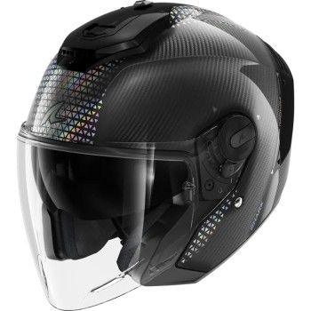 SHARK casque moto jet RS JET CARBON IKONIK carbone / iridescent