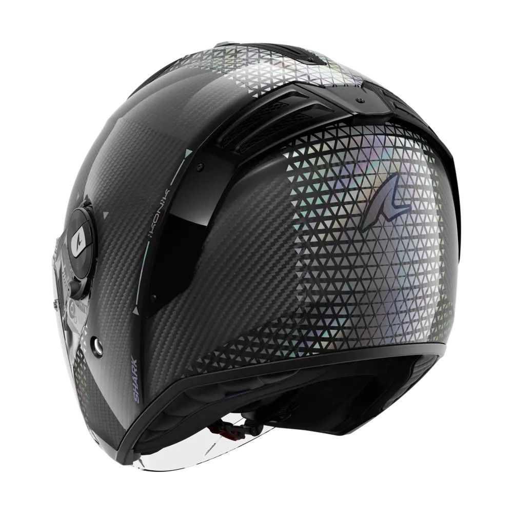 SHARK casque moto jet RS JET CARBON IKONIK carbone / iridescent