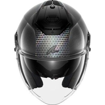 SHARK casque moto jet RS JET CARBON IKONIK carbone / iridescent