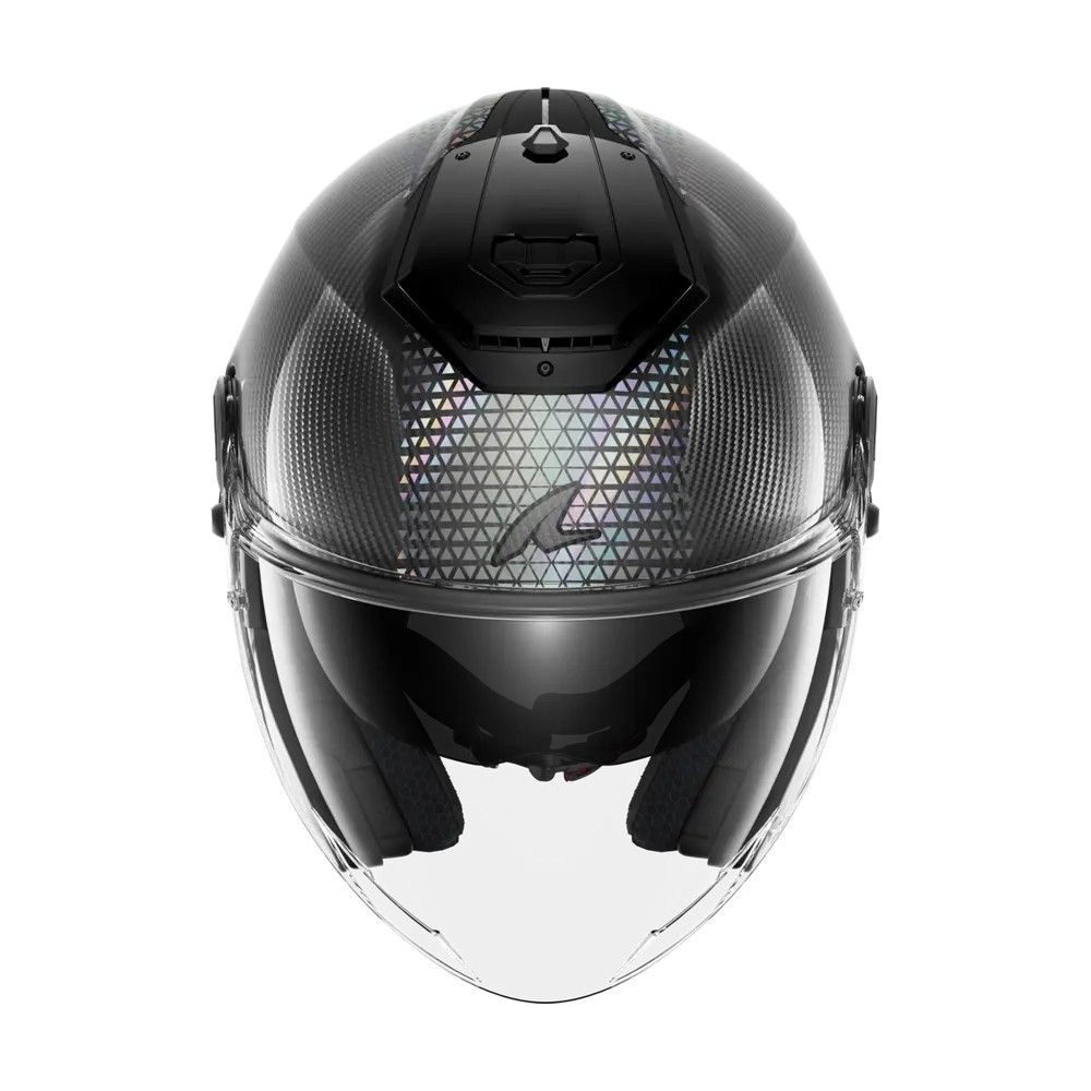 SHARK casque moto jet RS JET CARBON IKONIK carbone / iridescent