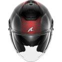 SHARK casque moto jet RS JET CARBON IKONIK carbone / rouge / chrome