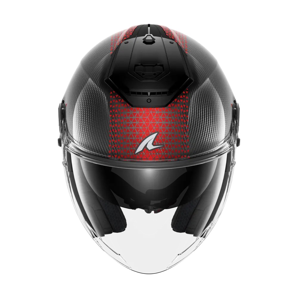 SHARK jet motorcycle helmet RS JET CARBON IKONIK carbon / red / chrom