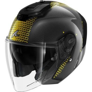 SHARK casque moto jet RS JET CARBON IKONIK carbone / or / chrome