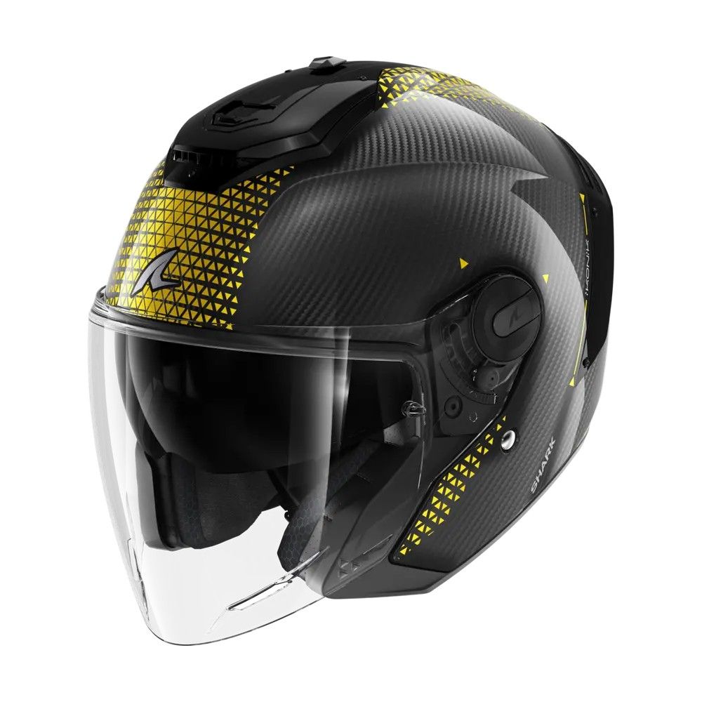 SHARK casque moto jet RS JET CARBON IKONIK carbone / or / chrome