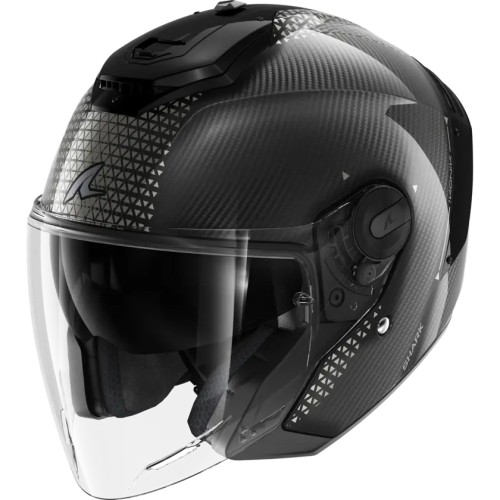 SHARK jet motorcycle helmet RS JET CARBON IKONIK carbon / black / chrom