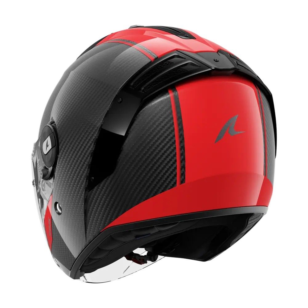 SHARK casque moto jet RS JET CARBON SKIN carbone / rouge