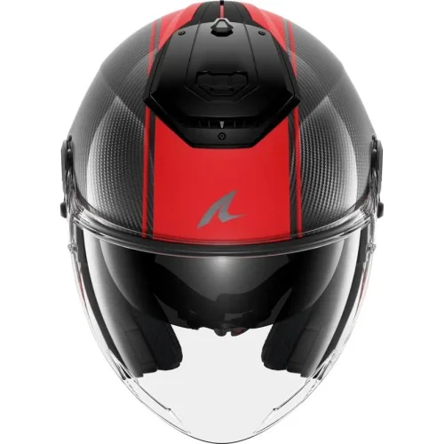 SHARK jet motorcycle helmet RS JET CARBON SKIN carbon / red