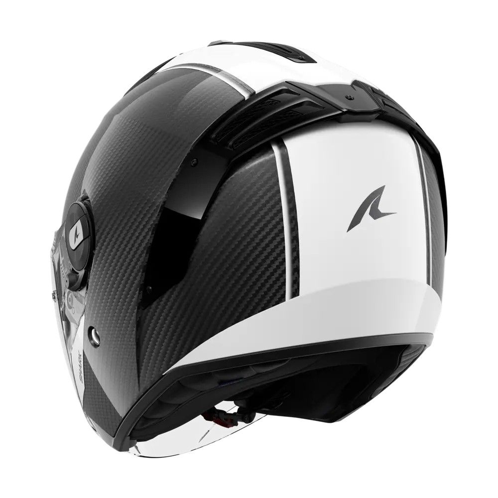 SHARK casque moto jet RS JET CARBON SKIN carbone / blanc