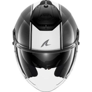 SHARK casque moto jet RS JET CARBON SKIN carbone / blanc