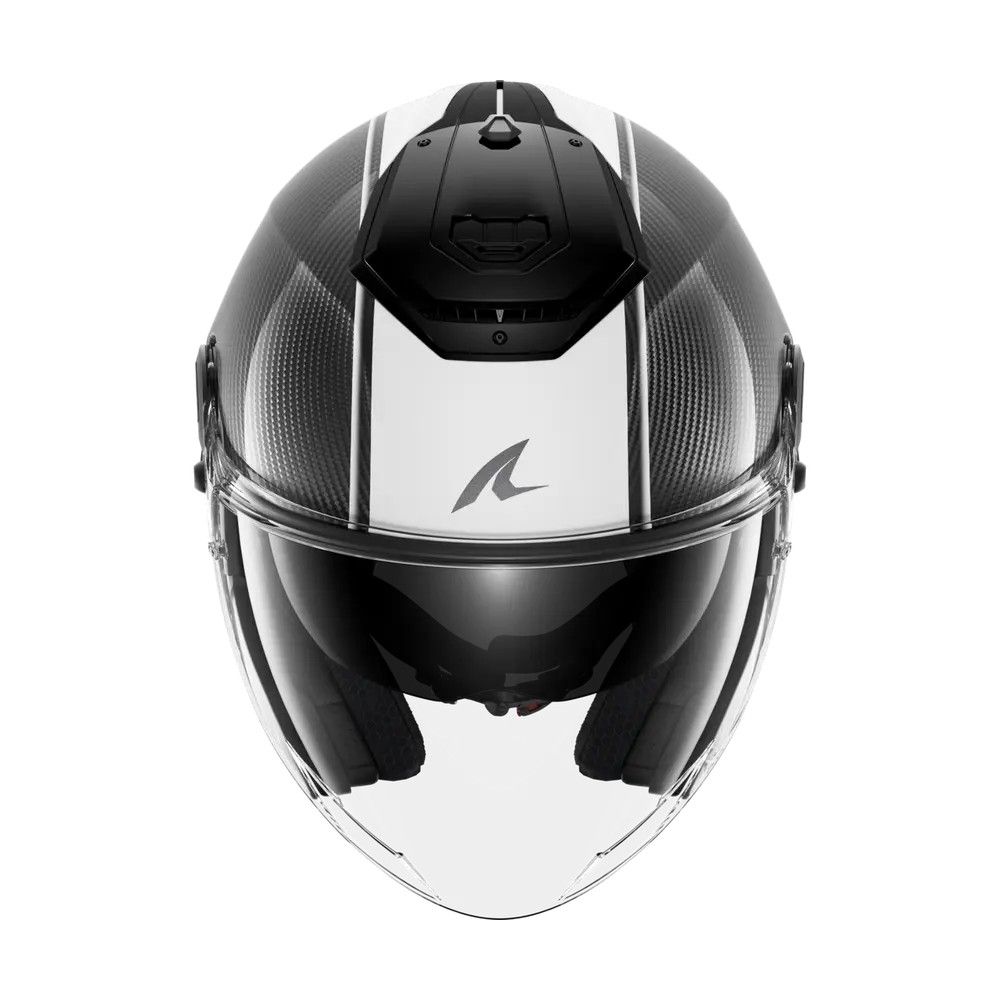 SHARK casque moto jet RS JET CARBON SKIN carbone / blanc