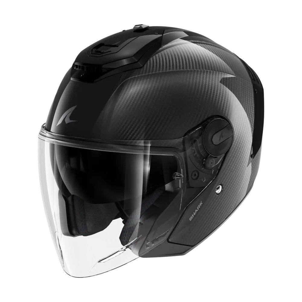 SHARK casque moto jet RS JET CARBON SKIN carbone / noir