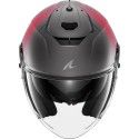 SHARK casque moto jet RS JET STRIDE argent mat / violet / rouge