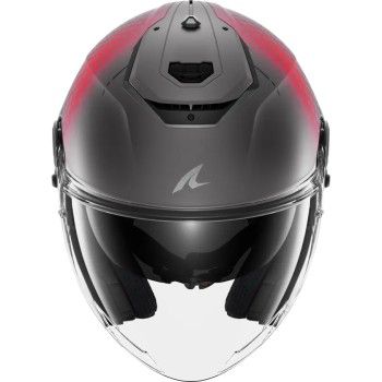 SHARK casque moto jet RS JET STRIDE argent mat / violet / rouge