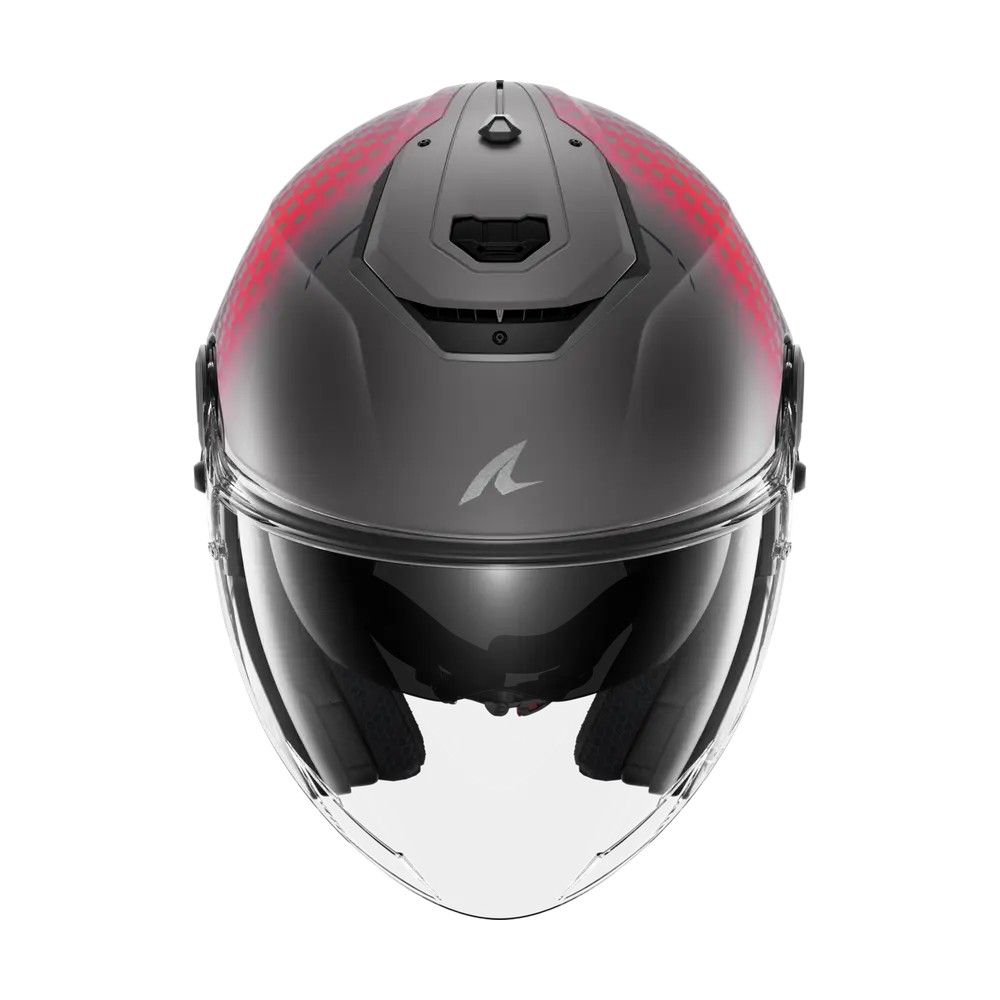 SHARK jet motorcycle helmet RS JET STRIDE matt silver / purple / red