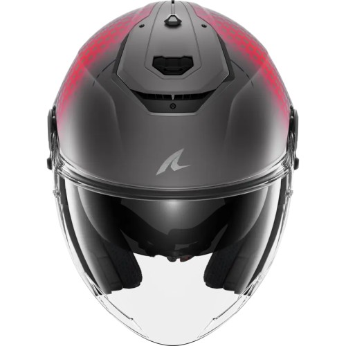 SHARK jet motorcycle helmet RS JET STRIDE matt silver / purple / red