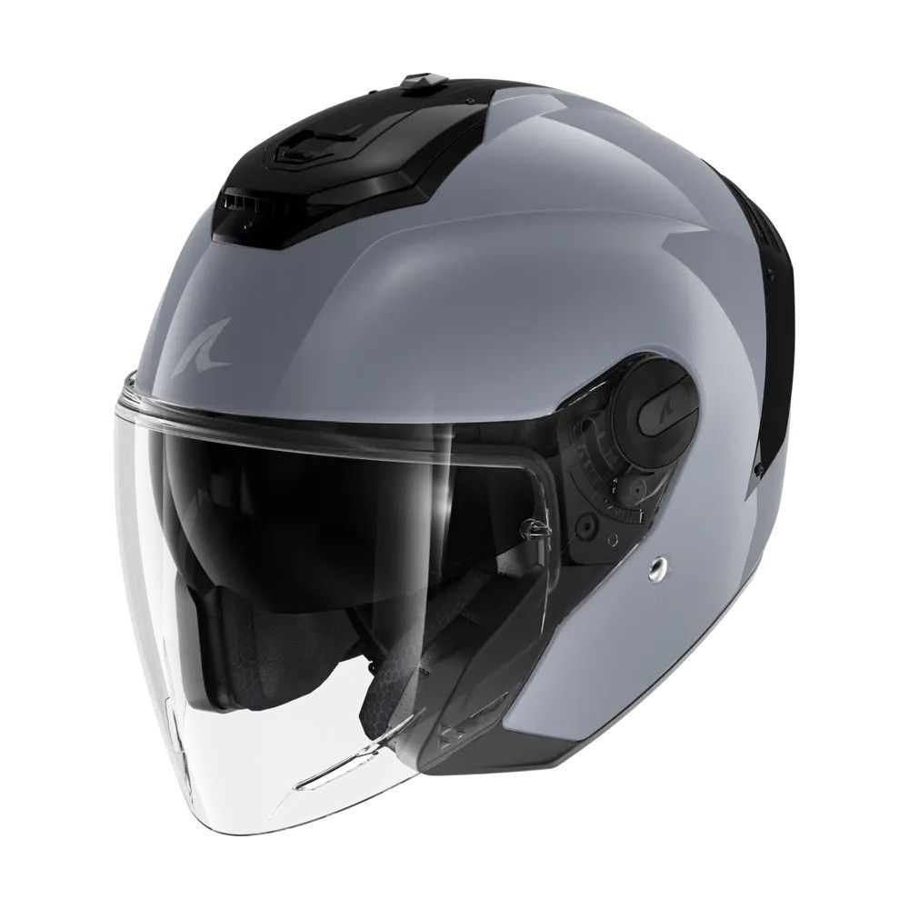 SHARK jet motorcycle helmet RS JET BLANK gun silver