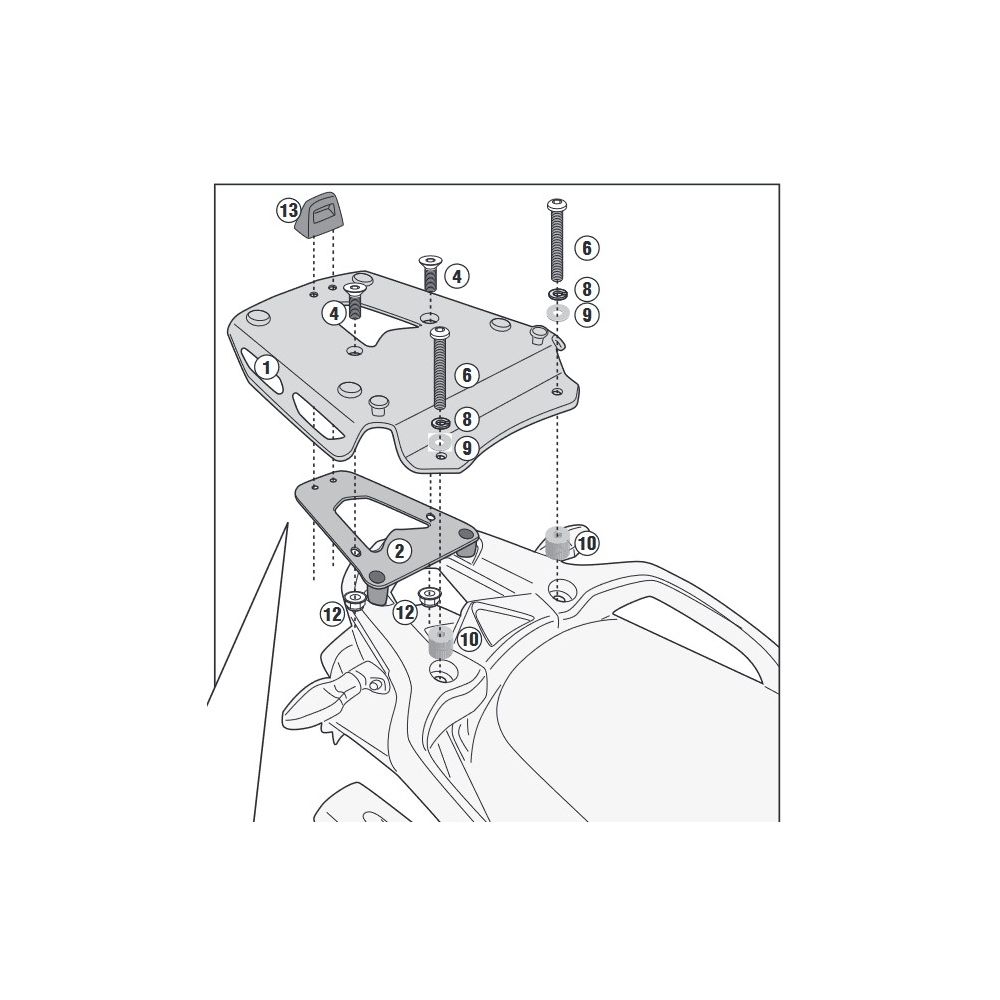 GIVI SRA6422 aluminium support for luggage top case TRIUMPH TIGER 1200 GT / 2022 2023