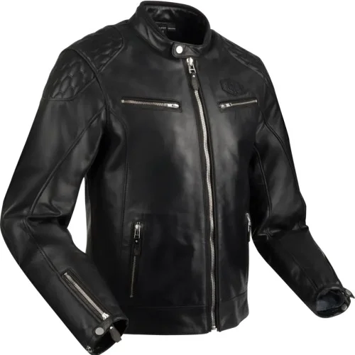 SEGURA motorcycle scooter CURTIS man all seasons leather jacket SCB1810 Black