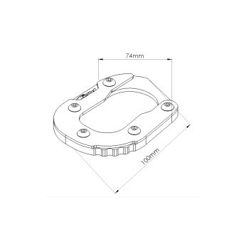 PUIG extension de base béquille BMW R 1250 GS / ADVENTURE / 2018 2024 ref 20519