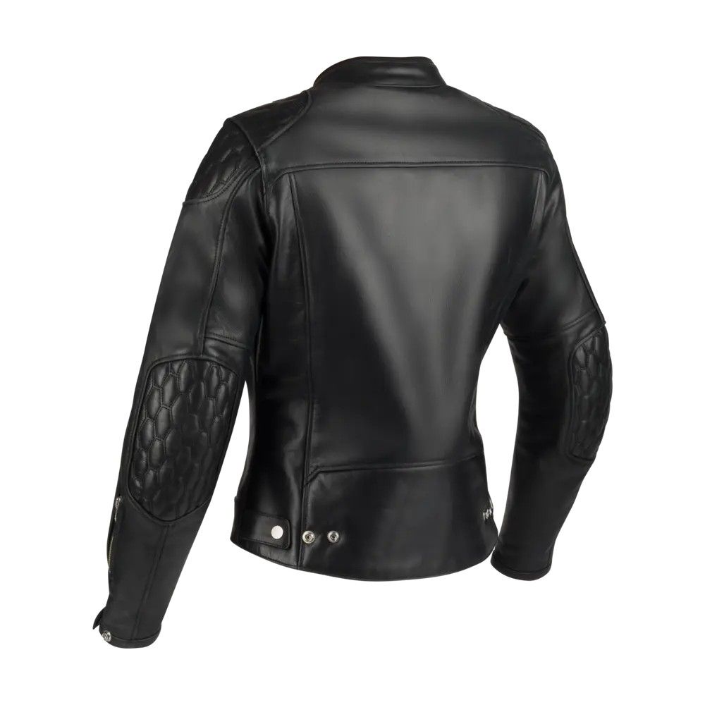 SEGURA blouson moto scooter LADY CURTIS cuir femme toutes saisons SCB1820 Noir