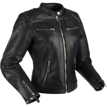 SEGURA blouson moto scooter LADY CURTIS cuir femme toutes saisons SCB1820 Noir