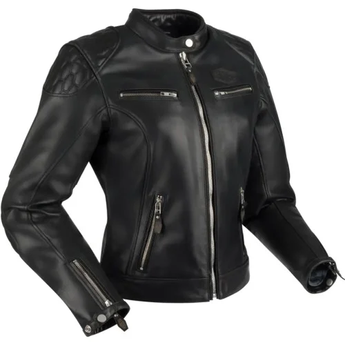 SEGURA motorcycle scooter LADY CURTIS woman all seasons leather jacket SCB1820 Black