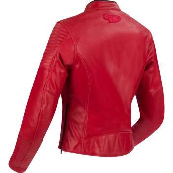 SEGURA blouson moto scooter LADY CURVE cuir femme toutes saisons SCB1781 Rouge