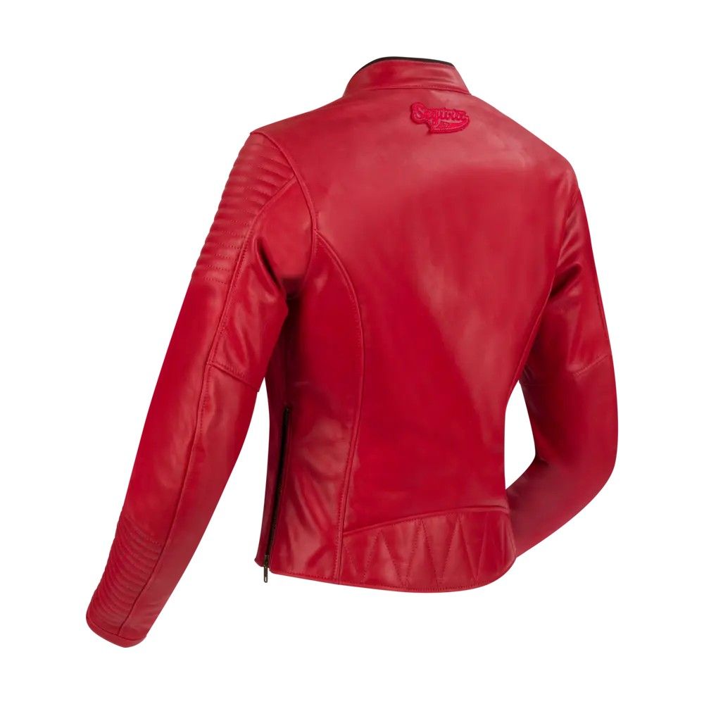 SEGURA blouson moto scooter LADY CURVE cuir femme toutes saisons SCB1781 Rouge