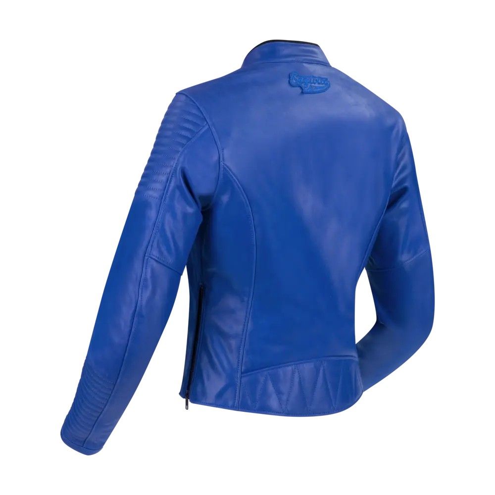 SEGURA blouson moto scooter LADY CURVE cuir femme toutes saisons SCB1782 Bleu