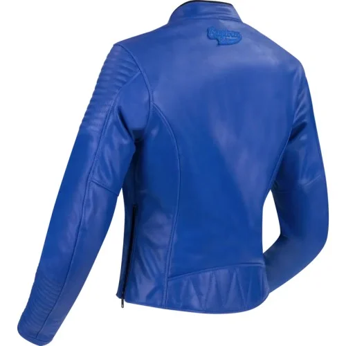SEGURA motorcycle scooter LADY CURVE woman all seasons leather jacket SCB1782 Blue