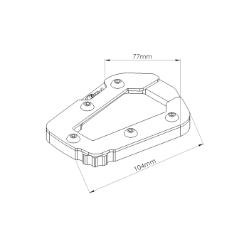 PUIG extension de base béquille HONDA CRF1100L AFRICA TWIN / SPORTS / 2020 2024 pour suspension standard ref 20281