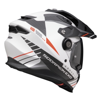 SCORPION casque cross ADF-9000 AIR FEAT moto scooter Blanc mat  Noir  Rouge