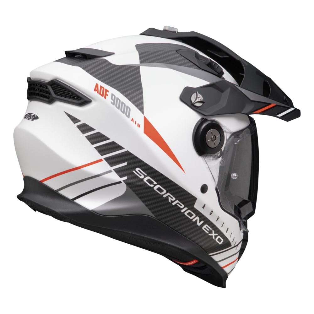 SCORPION casque cross ADF-9000 AIR FEAT moto scooter Blanc mat / Noir / Rouge