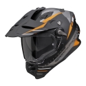 SCORPION casque cross ADF-9000 AIR FEAT moto scooter Noir mat / Argent / Orange