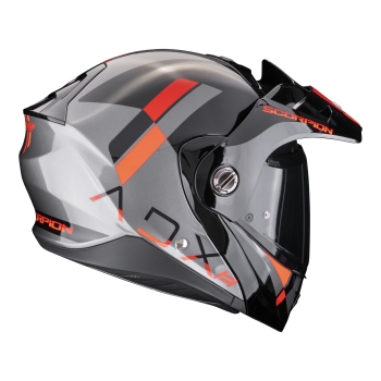 SCORPION casque jet modulaire ADX-2 SOLID moto scooter Argent / Noir / Rouge