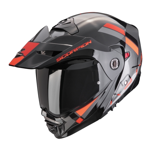 SCORPION casque jet modulaire ADX-2 SOLID moto scooter Argent / Noir / Rouge