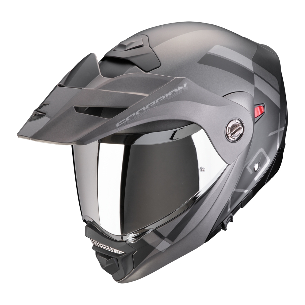 SCORPION casque jet modulaire ADX-2 SOLID moto scooter Noir mat / Argent