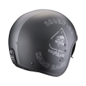 SCORPION casque jet BELFAST EVO SPADE moto scooter Noir mat / Argent