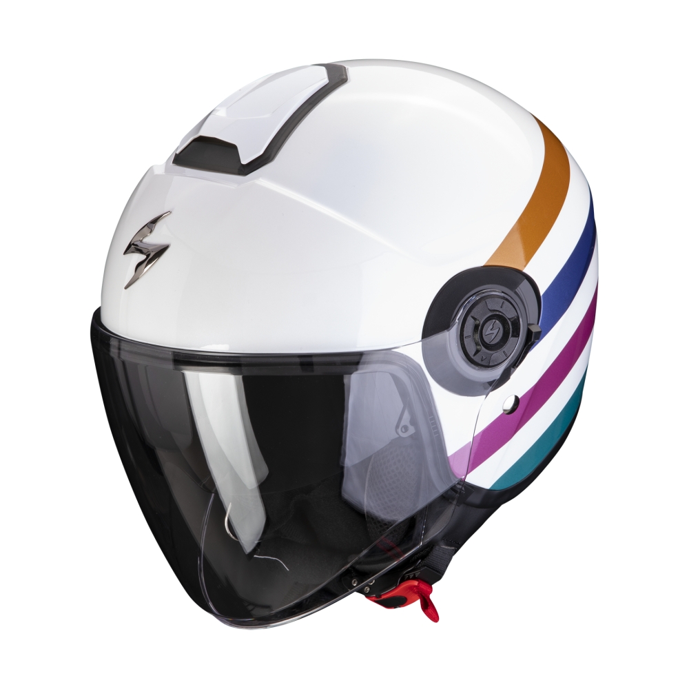 SCORPION casque jet EXO-CITY II BEE moto scooter Blanc / Vert / Or