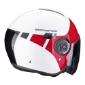 SCORPION helmet EXO-CITY II MALL jet moto scooter White / Red