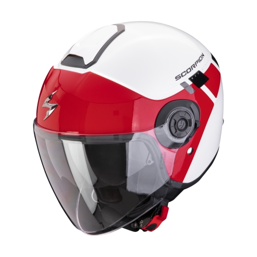 SCORPION casque jet EXO-CITY II MALL moto scooter Blanc / Rouge