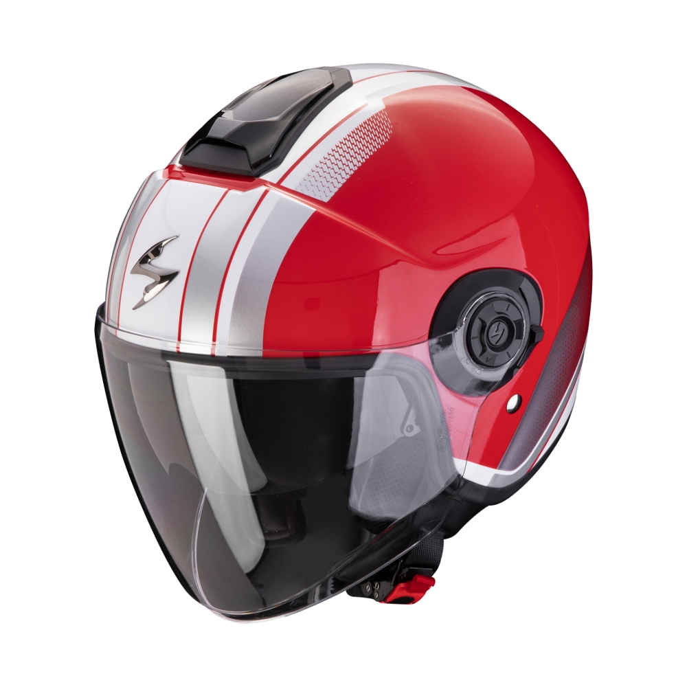 SCORPION helmet EXO-CITY II VEL jet moto scooter Red / White