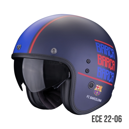 SCORPION casque jet BELFAST EVO FC BARCELONA moto scooter Bleuat