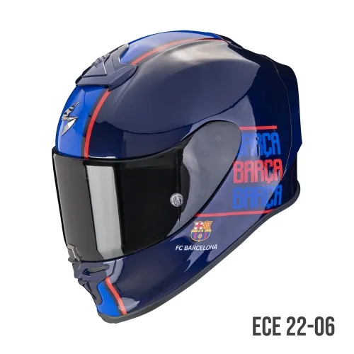 SCORPION helmet EXO-R1 EVO AIR FC BARCELONA fullface moto scooter Blue