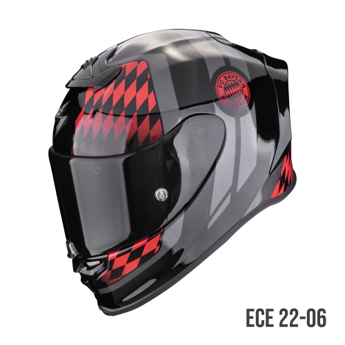 SCORPION fullface helmet EXO-R1 EVO AIR FC BAYERN moto scooter Blue