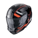 SCORPION casque modulaire EXO-930 ARDENS moto scooter Noir metal / Rouge