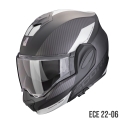 SCORPION casque modulaire EXO-TECH EVO TEAM moto scooter Noir mat / Argent