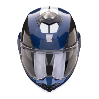 SCORPION casque modulaire EXO-TECH EVO TEAM moto scooter Bleu / Noir / Blanc